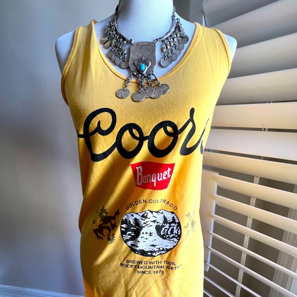 Tops Coors Banquet Beer Oversized Tank Poshmark